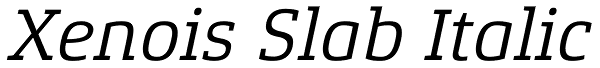 Xenois Slab Italic Font