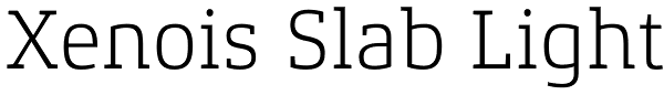 Xenois Slab Light Font