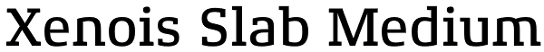 Xenois Slab Medium Font