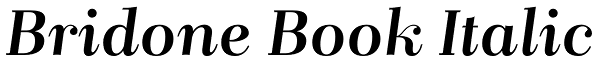 Bridone Book Italic Font