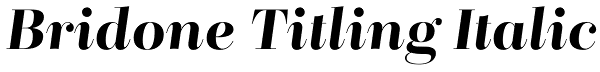 Bridone Titling Italic Font