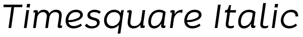 Timesquare Italic Font