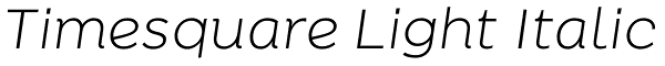 Timesquare Light Italic Font