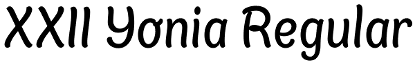 XXII Yonia Regular Font