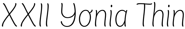 XXII Yonia Thin Font