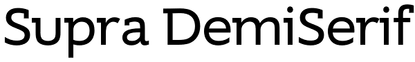 Supra DemiSerif Font