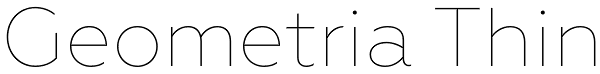 Geometria Thin Font