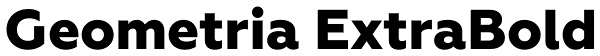 Geometria ExtraBold Font