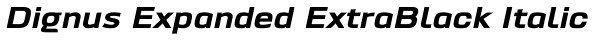 Dignus Expanded ExtraBlack Italic Font