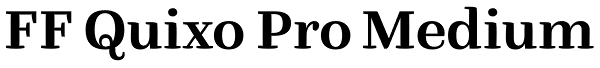 FF Quixo Pro Medium Font