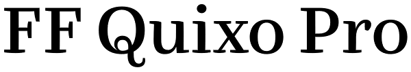 FF Quixo Pro Font