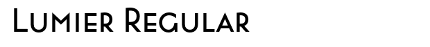 Lumier Regular Font