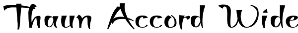 Thaun Accord Wide Font