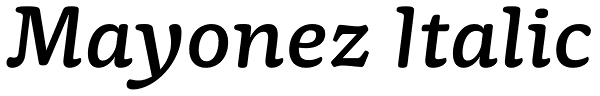 Mayonez Italic Font