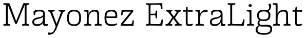 Mayonez ExtraLight Font