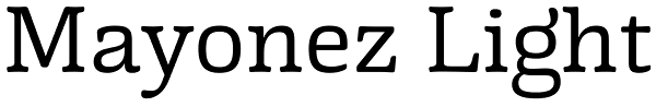 Mayonez Light Font