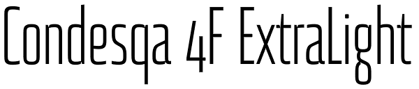 Condesqa 4F ExtraLight Font