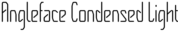 Angleface Condensed Light Font