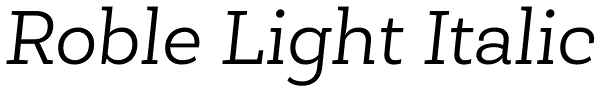 Roble Light Italic Font