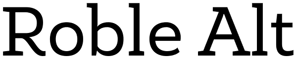 Roble Alt Font