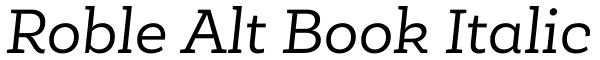 Roble Alt Book Italic Font