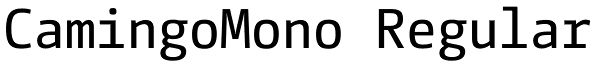 CamingoMono Regular Font