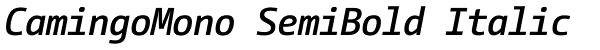 CamingoMono SemiBold Italic Font