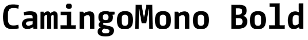 CamingoMono Bold Font