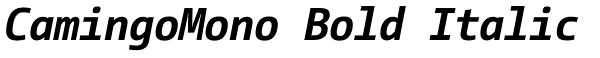 CamingoMono Bold Italic Font