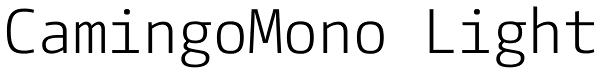 CamingoMono Light Font