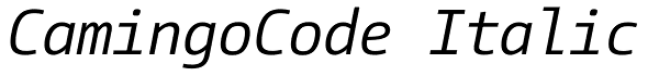 CamingoCode Italic Font