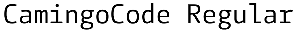 CamingoCode Regular Font