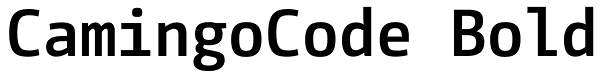 CamingoCode Bold Font