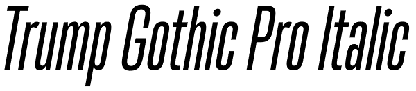 Trump Gothic Pro Italic Font