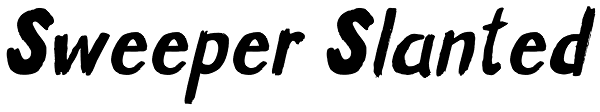 Sweeper Slanted Font