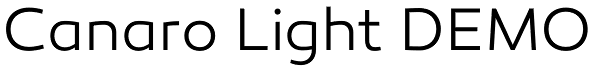 Canaro Light DEMO Font