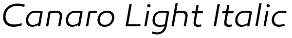 Canaro Light Italic Font