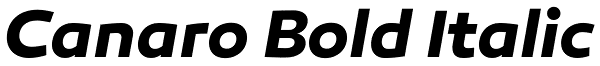 Canaro Bold Italic Font