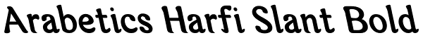 Arabetics Harfi Slant Bold Font