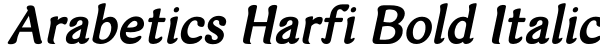 Arabetics Harfi Bold Italic Font