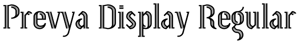 Prevya Display Regular Font