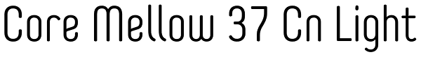 Core Mellow 37 Cn Light Font