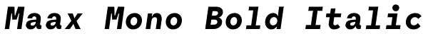 Maax Mono Bold Italic Font