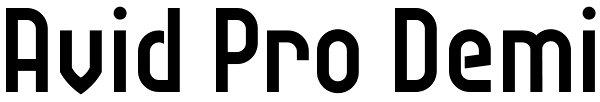 Avid Pro Demi Font