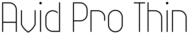 Avid Pro Thin Font