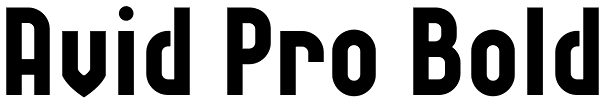 Avid Pro Bold Font