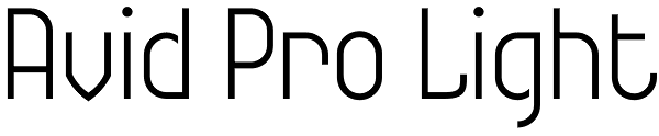 Avid Pro Light Font