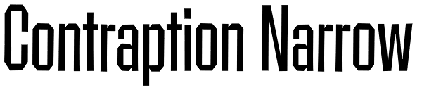 Contraption Narrow Font