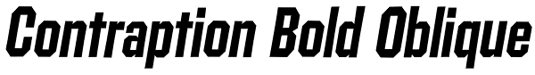 Contraption Bold Oblique Font