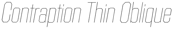 Contraption Thin Oblique Font